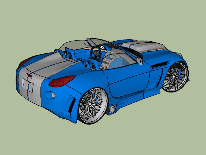 Pontiac Solstice Convertible sketchup model preview - SketchupBox