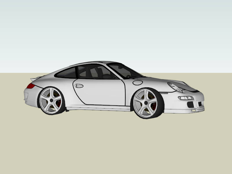 Porsche 911 Carrera sketchup model preview - SketchupBox