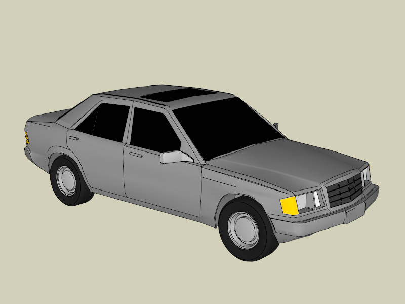 Mercedes-Benz 190E sketchup model preview - SketchupBox