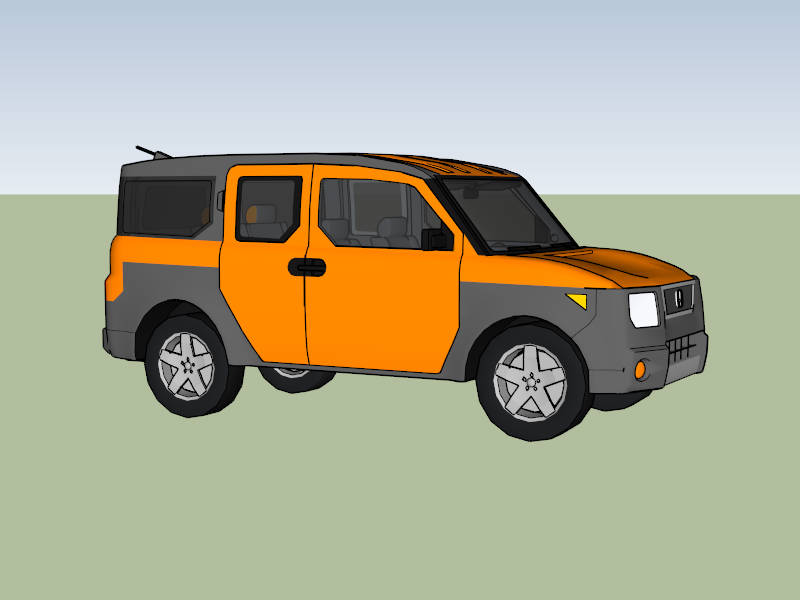 Honda Element EX sketchup model preview - SketchupBox