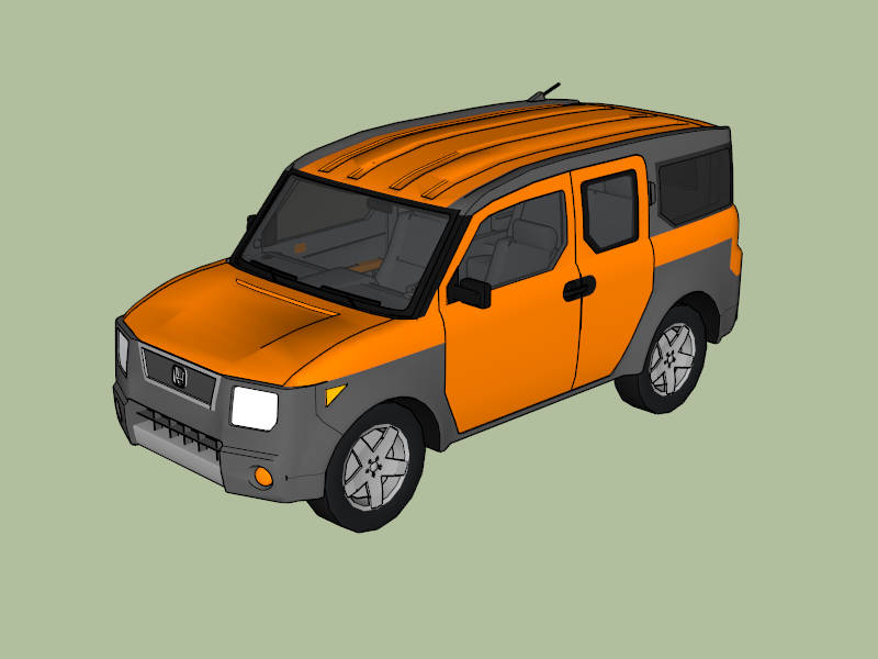 Honda Element EX sketchup model preview - SketchupBox