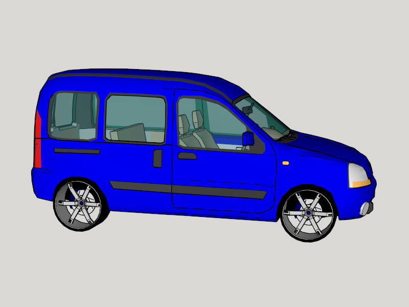 Renault Kangoo Van sketchup model preview - SketchupBox