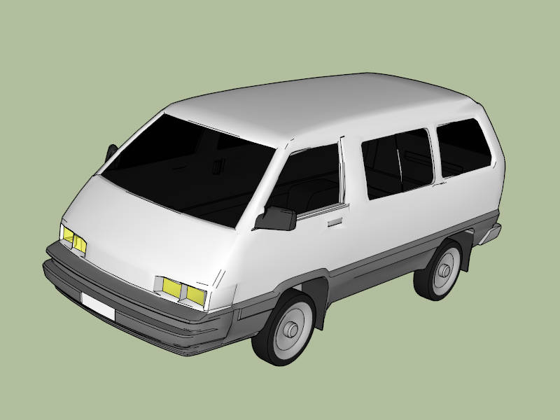 Toyota LiteAce Van sketchup model preview - SketchupBox