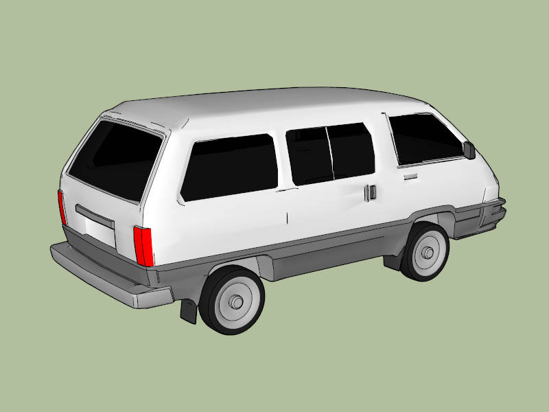 Toyota LiteAce Van sketchup model preview - SketchupBox