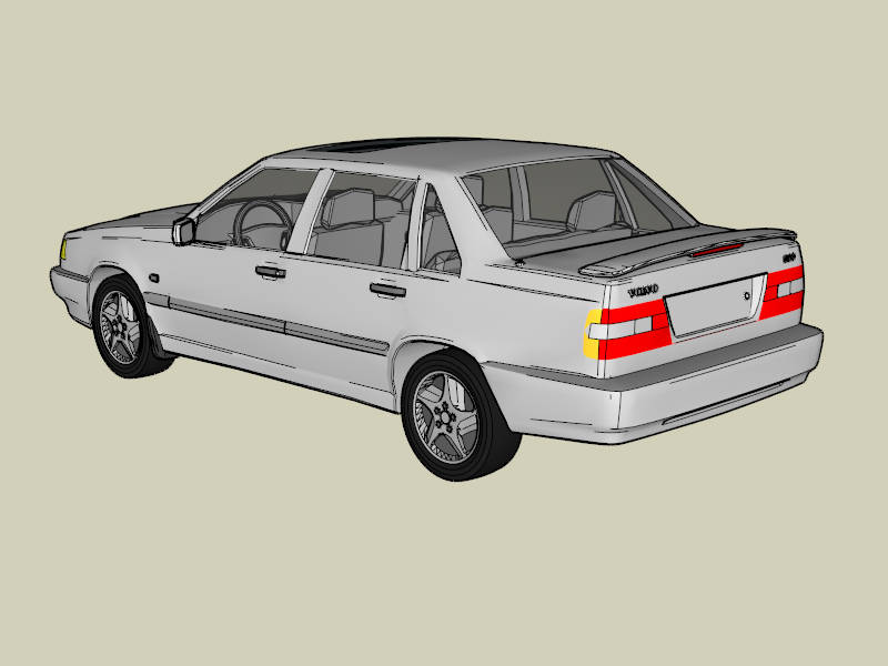 Volvo 850 Saloon sketchup model preview - SketchupBox