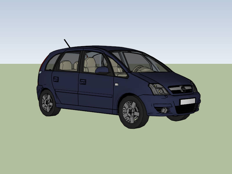 Opel Meriva sketchup model preview - SketchupBox