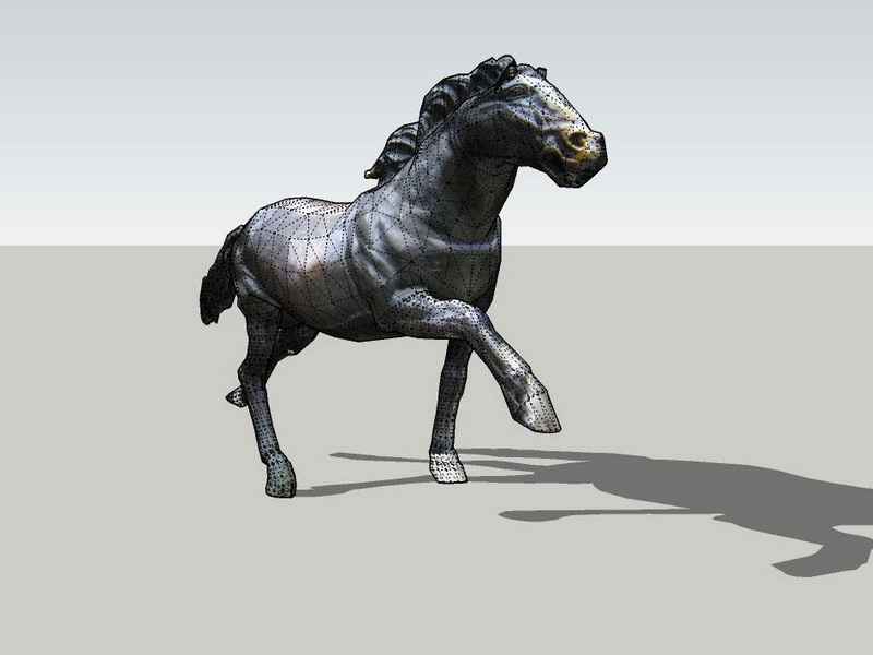 Bronze Horse Sculpture sketchup model preview - SketchupBox