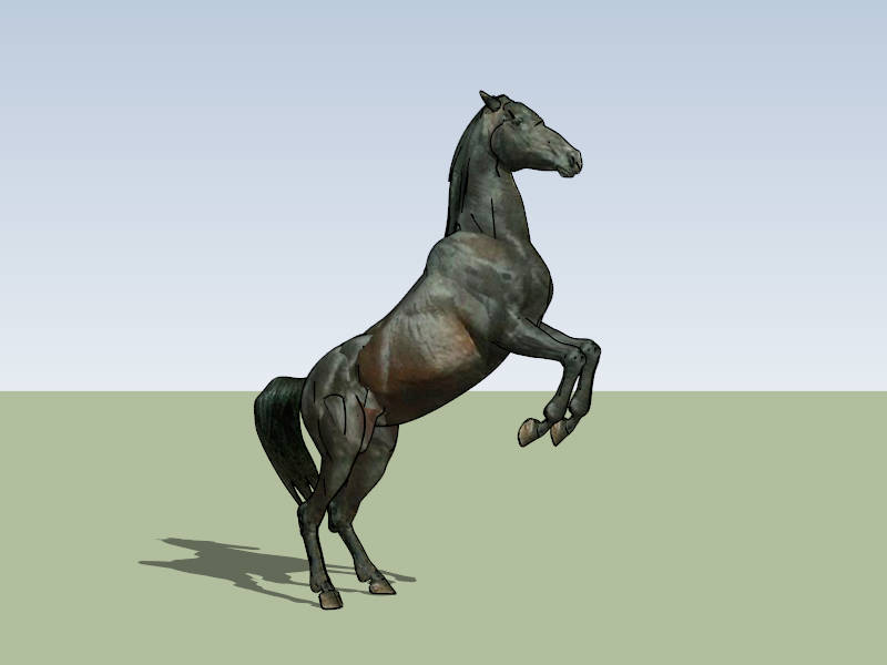 Dark Brown Horse sketchup model preview - SketchupBox
