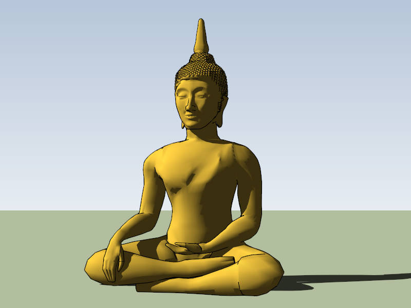 Thailand Buddha Statue sketchup model preview - SketchupBox