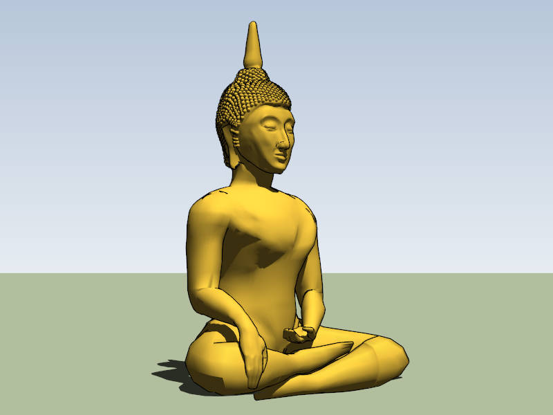 Thailand Buddha Statue sketchup model preview - SketchupBox