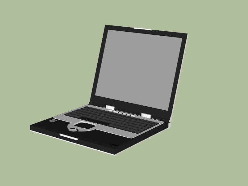 HP Notebook Laptop sketchup model preview - SketchupBox