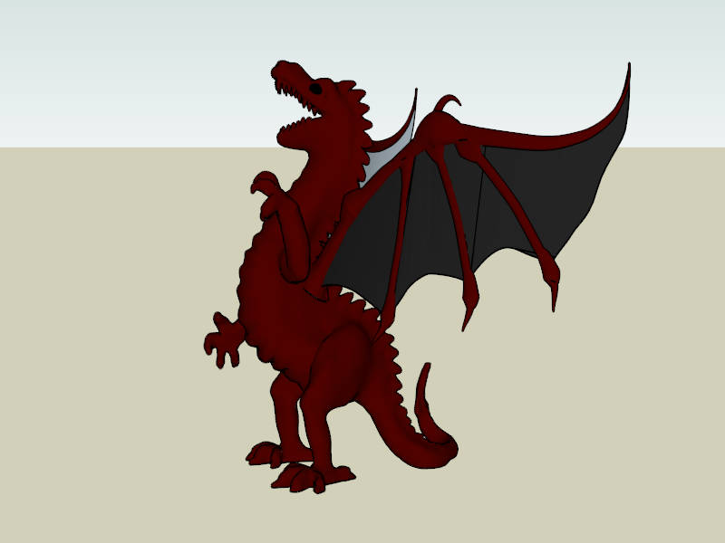 Red Dragon sketchup model preview - SketchupBox