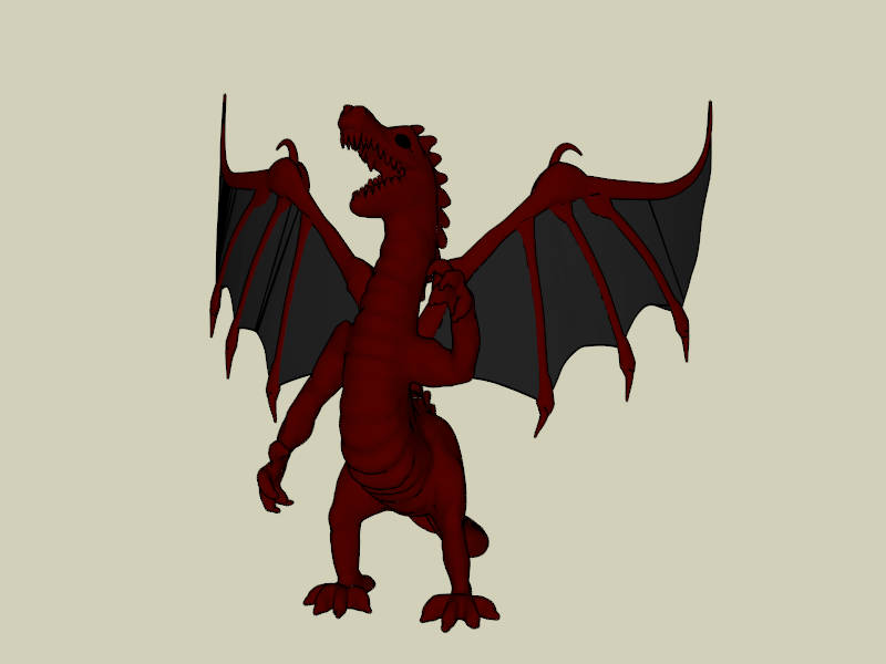 Red Dragon sketchup model preview - SketchupBox
