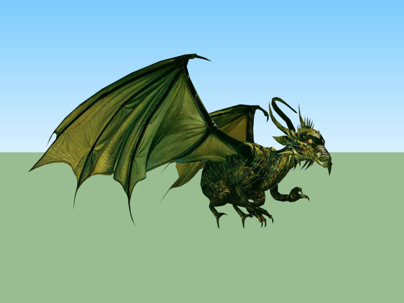 Big Green Dragon sketchup model preview - SketchupBox