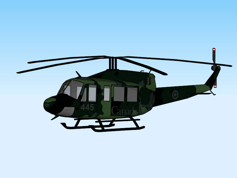 Canada Military Helicopter sketchup model preview - SketchupBox