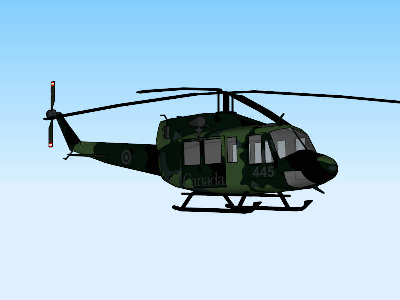 Canada Military Helicopter sketchup model preview - SketchupBox