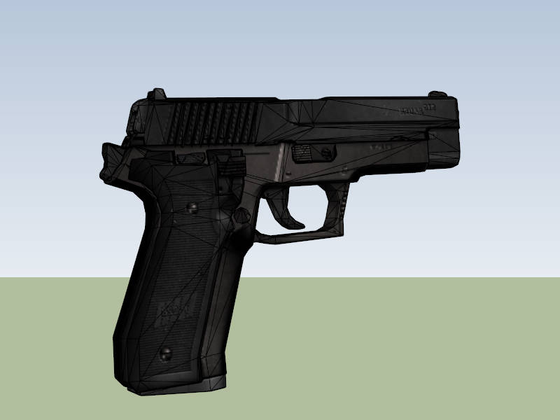 SIG Sauer P228 Pistol sketchup model preview - SketchupBox