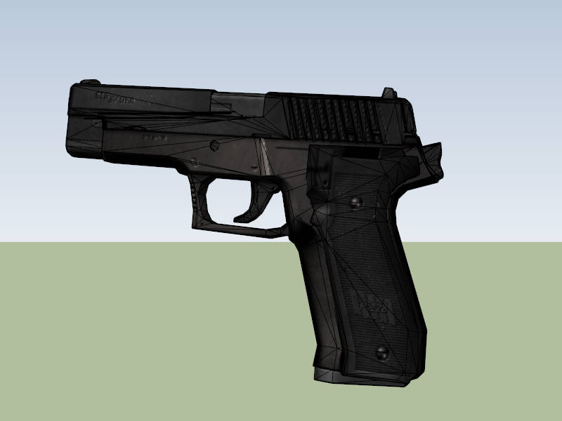 SIG Sauer P228 Pistol sketchup model preview - SketchupBox