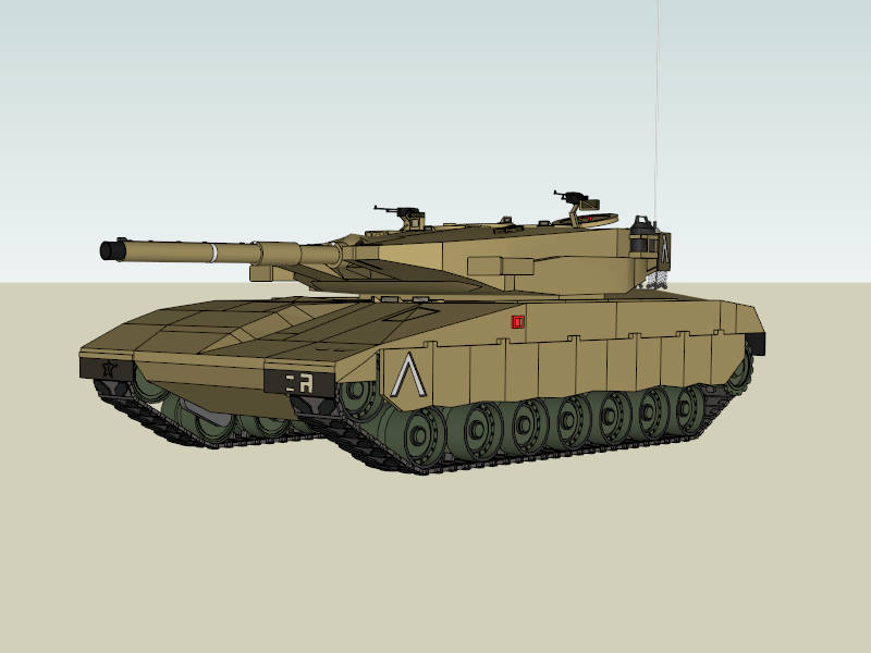 Churchill Mark III Tank sketchup model preview - SketchupBox