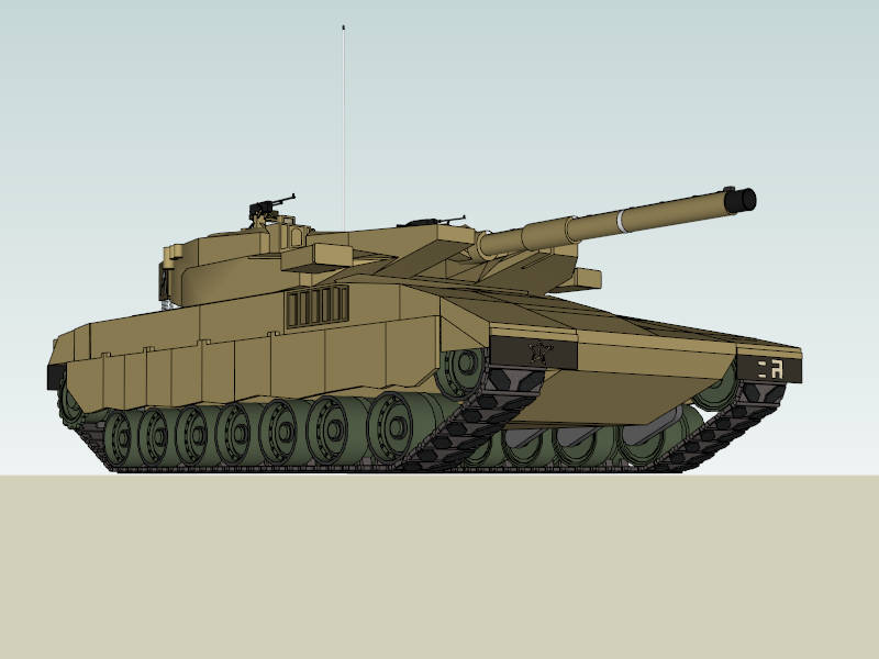 Churchill Mark III Tank sketchup model preview - SketchupBox