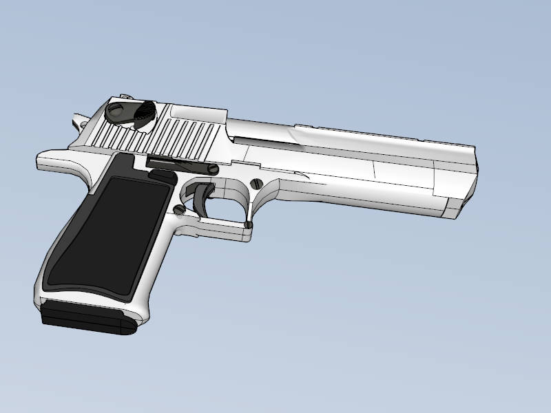 Desert Eagle Pistol sketchup model preview - SketchupBox