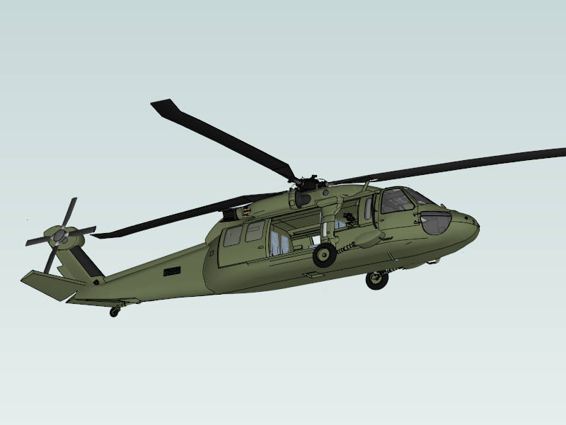 UH-60 Black Hawk sketchup model preview - SketchupBox