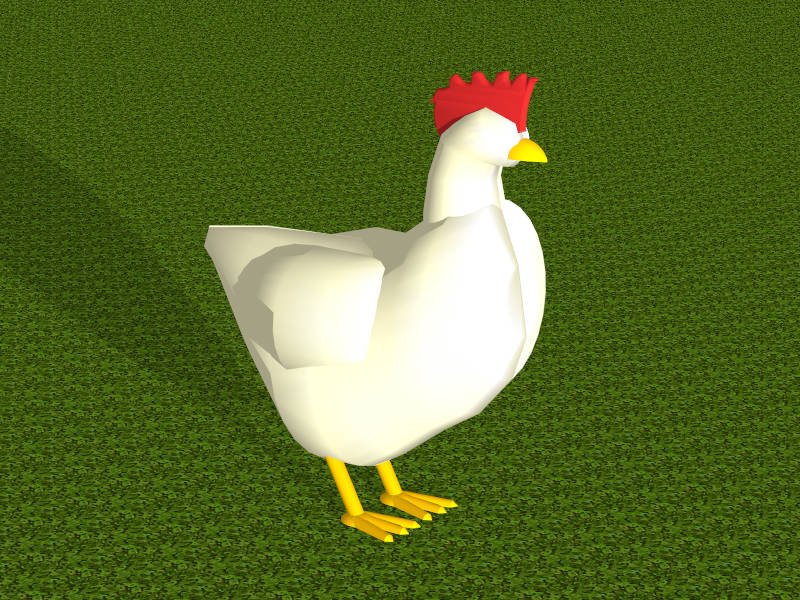 White Chicken sketchup model preview - SketchupBox