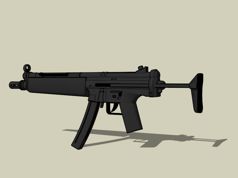 Heckler & Koch MP5 sketchup model preview - SketchupBox