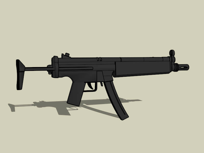 Heckler & Koch MP5 sketchup model preview - SketchupBox