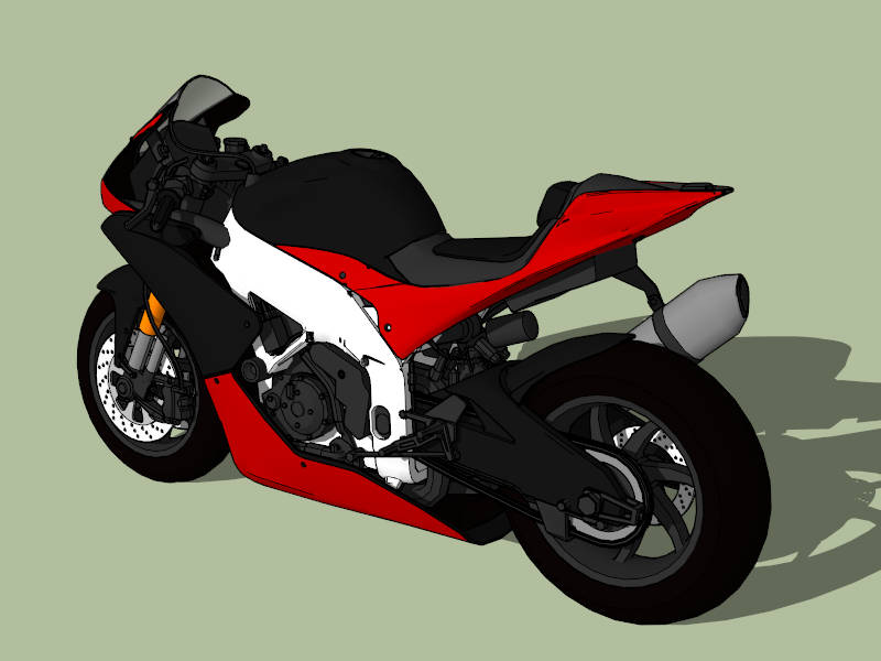 Aprilia RSV4 Sport Bike sketchup model preview - SketchupBox