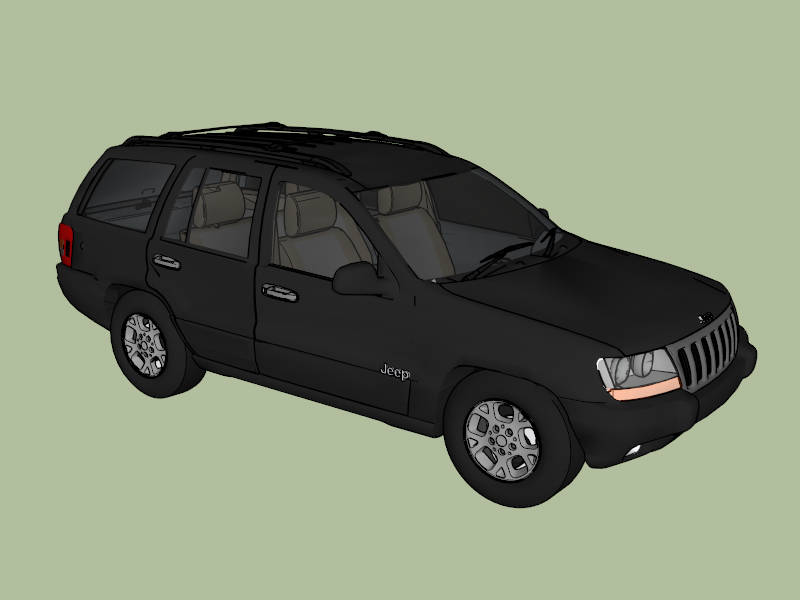 Jeep Grand Cherokee sketchup model preview - SketchupBox