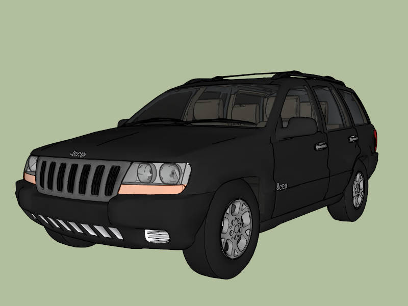 Jeep Grand Cherokee sketchup model preview - SketchupBox