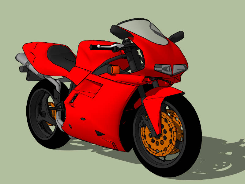 Ducati 916 Sport Bike sketchup model preview - SketchupBox