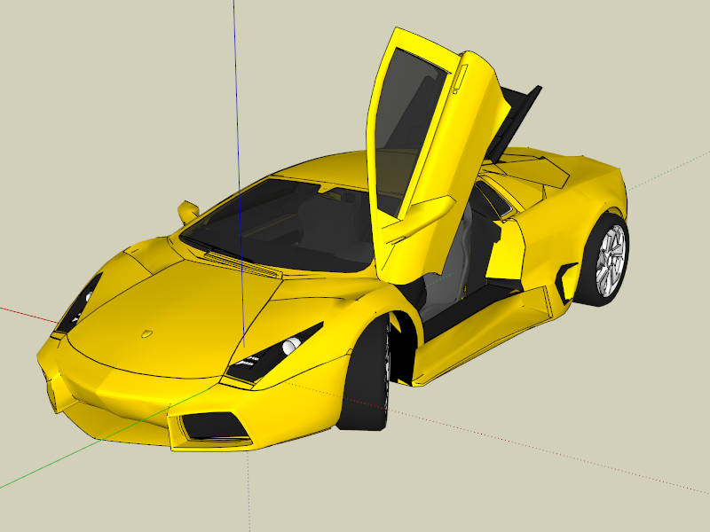 Lamborghini Aventador Spyder sketchup model preview - SketchupBox