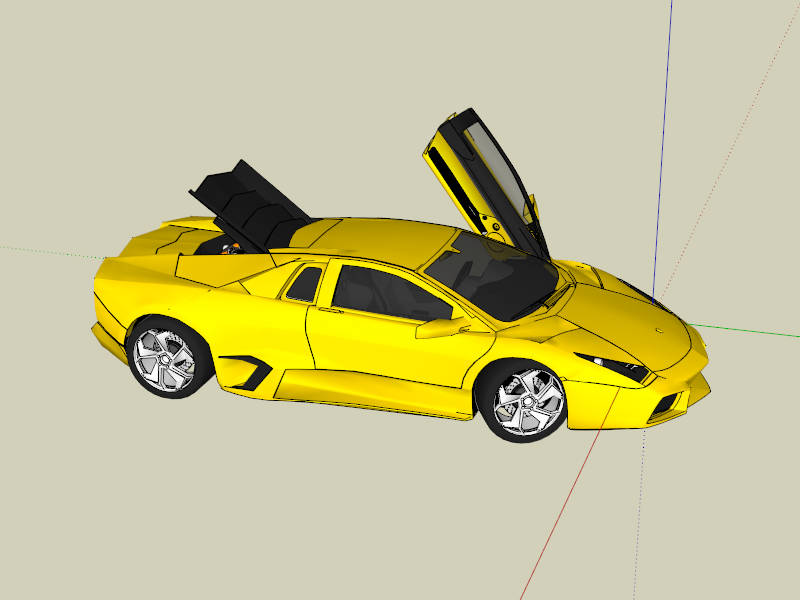 Lamborghini Aventador Spyder sketchup model preview - SketchupBox