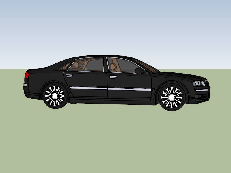 Audi A8 Sedan sketchup model preview - SketchupBox