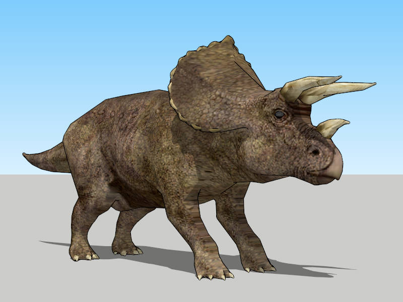 Triceratops Jurassic World sketchup model preview - SketchupBox