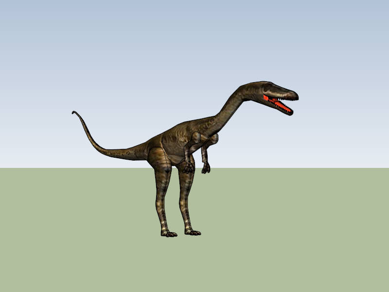 Coelophysis Dinosaur sketchup model preview - SketchupBox