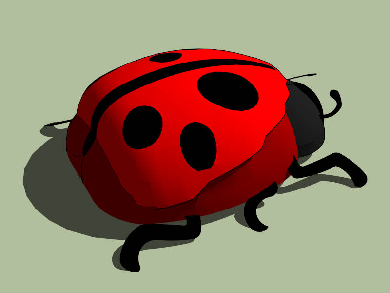 Pretty Ladybug sketchup model preview - SketchupBox