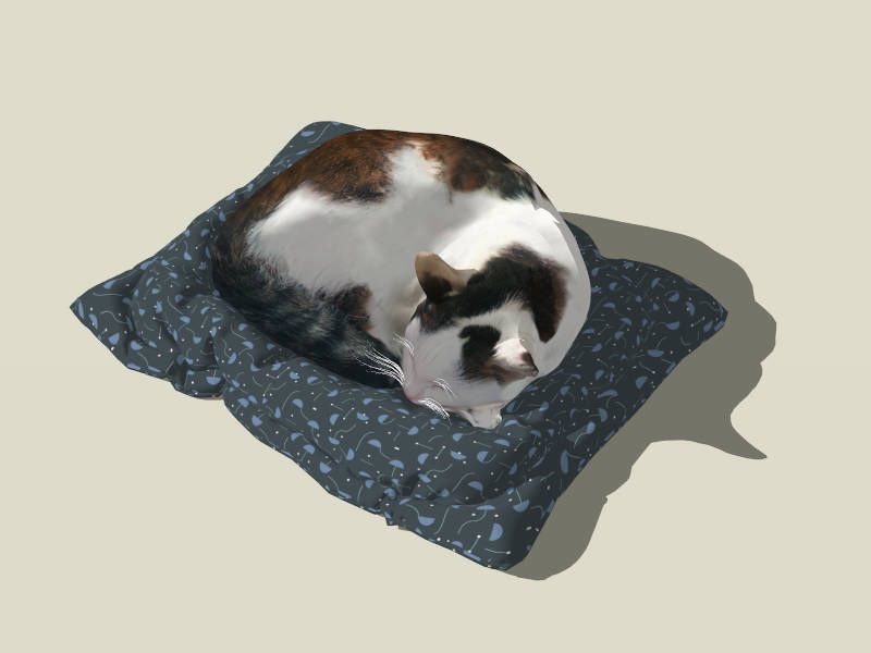 Sleeping Cat sketchup model preview - SketchupBox