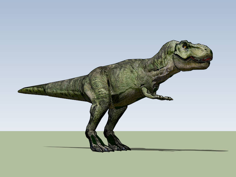 T-Rex Dinosaur sketchup model preview - SketchupBox