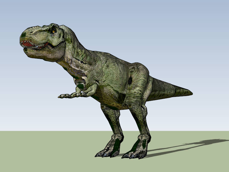 T-Rex Dinosaur sketchup model preview - SketchupBox
