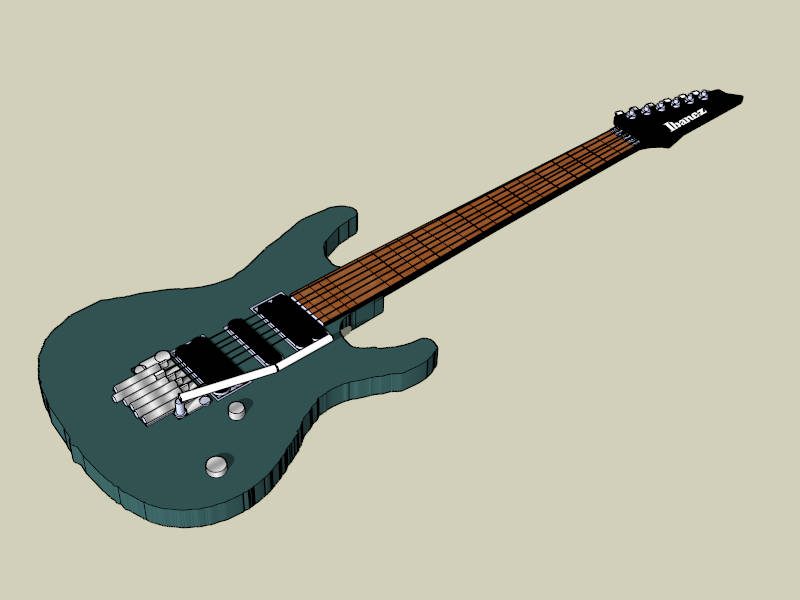 Ibanez Bass Guitar sketchup model preview - SketchupBox