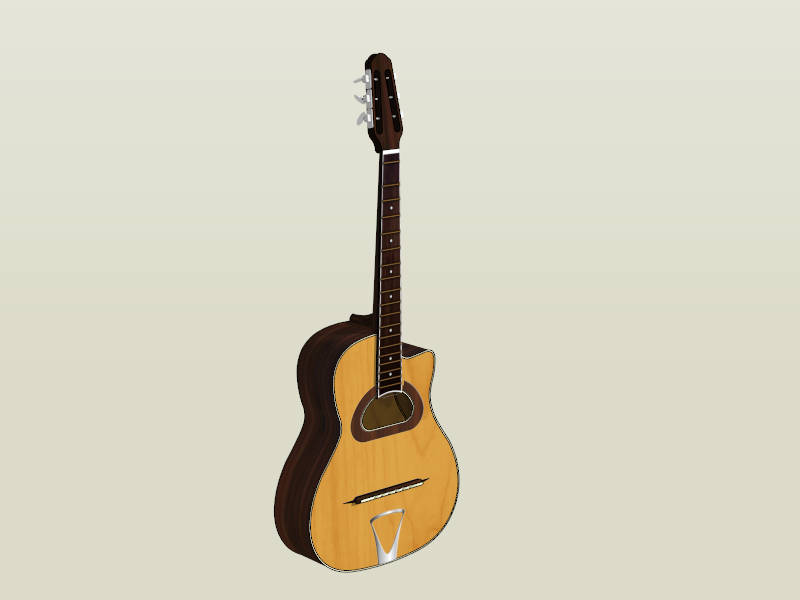 A Classical Guitar sketchup model preview - SketchupBox
