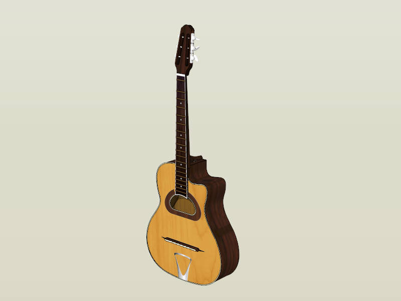 A Classical Guitar sketchup model preview - SketchupBox