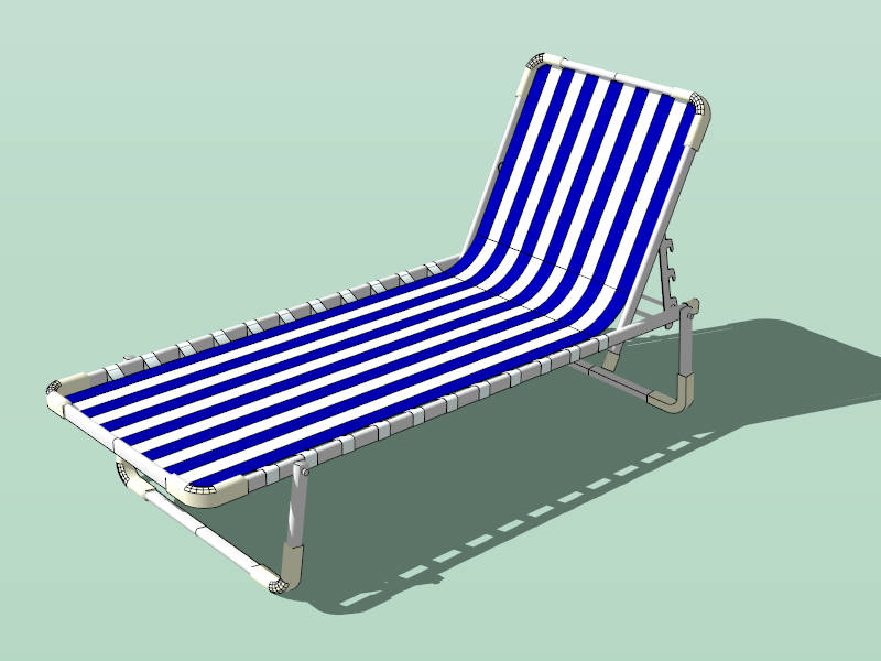 Vinyl Swimming Pool Lounger sketchup model preview - SketchupBox