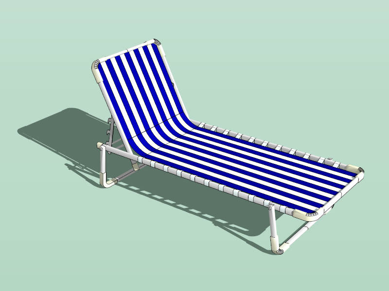 Vinyl Swimming Pool Lounger sketchup model preview - SketchupBox