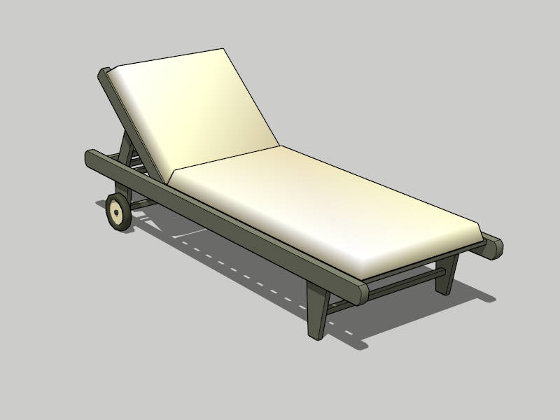 Garden Lounge Chair sketchup model preview - SketchupBox