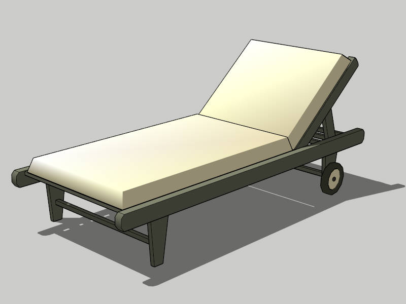 Garden Lounge Chair sketchup model preview - SketchupBox