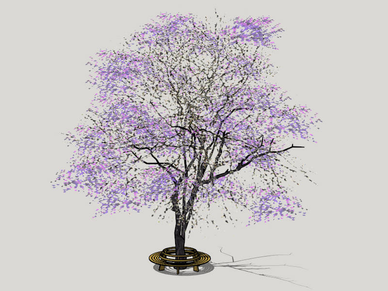 Round Bench Around Tree sketchup model preview - SketchupBox